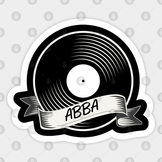 Abba vinyl Sticker by big_owl